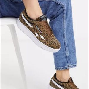 Reebok Club C Double Revenge Leopard Print Shoes